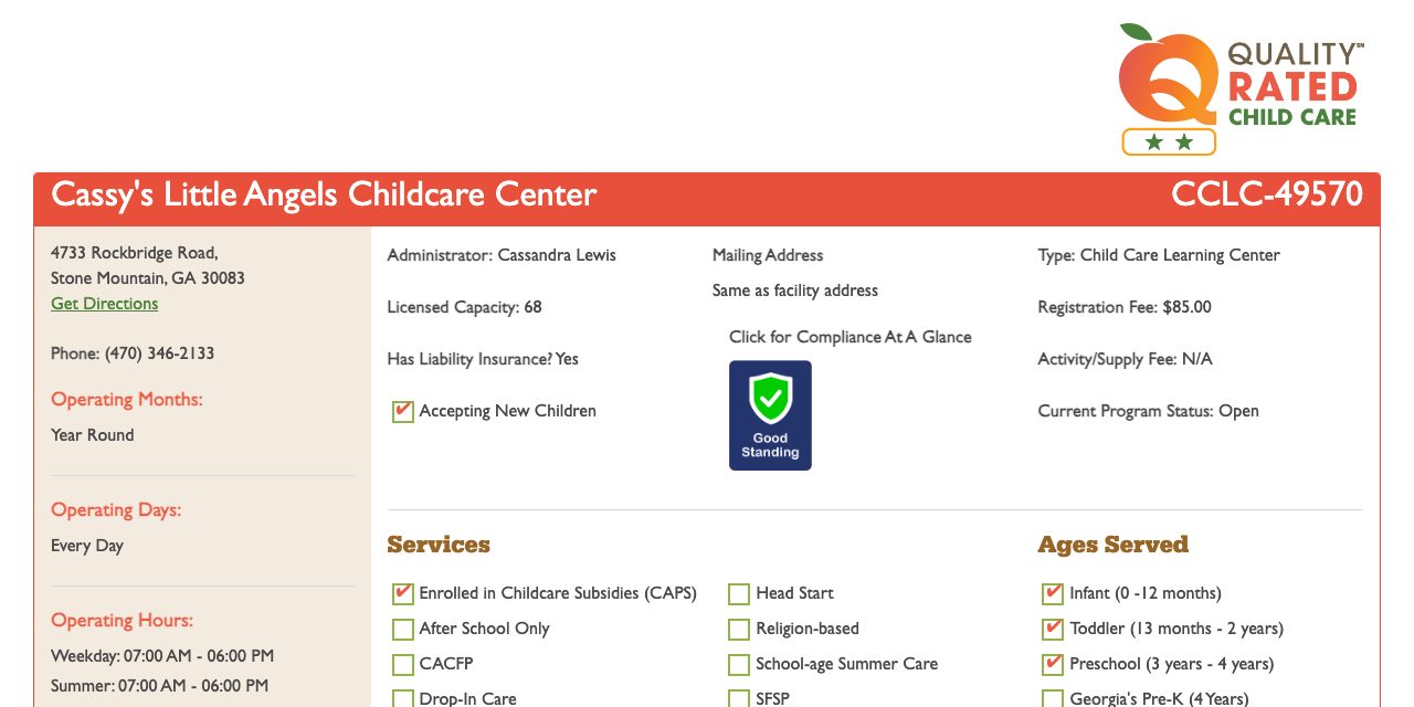 Cedars Preschool at Mt. Zion - Licensed Daycare in Jonesboro, GA