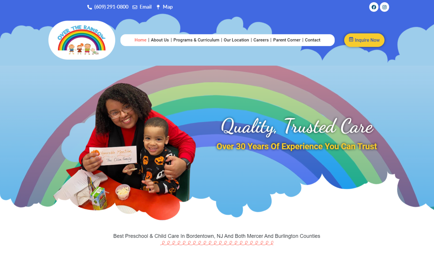 OVER THE RAINBOW CHILD DEVELOPMENT CENTER INC