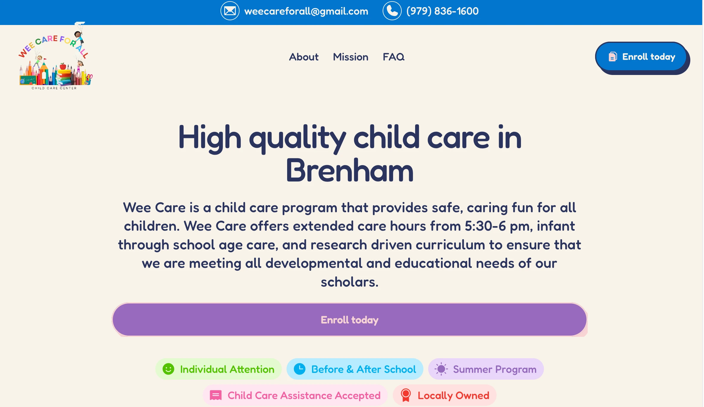 Wee Care For All Child Care Center