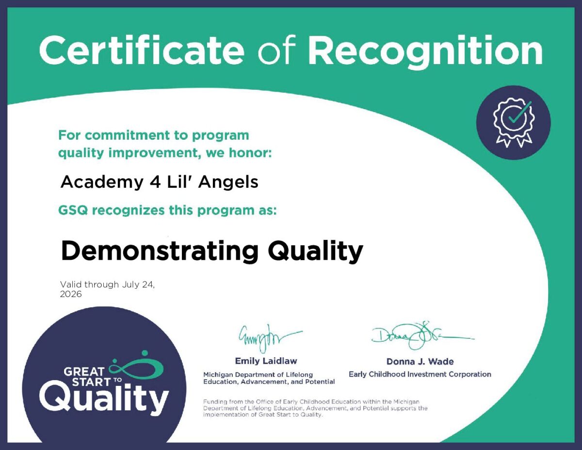 Academy 4 Lil' Angels - Licensed Daycare in Sterling Heights, MI