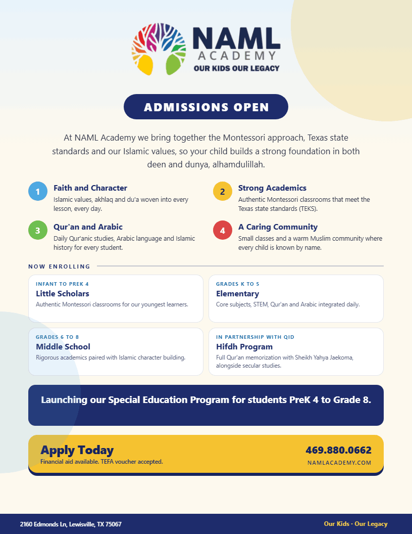 NAML Academy - Licensed Daycare in Lewisville, TX